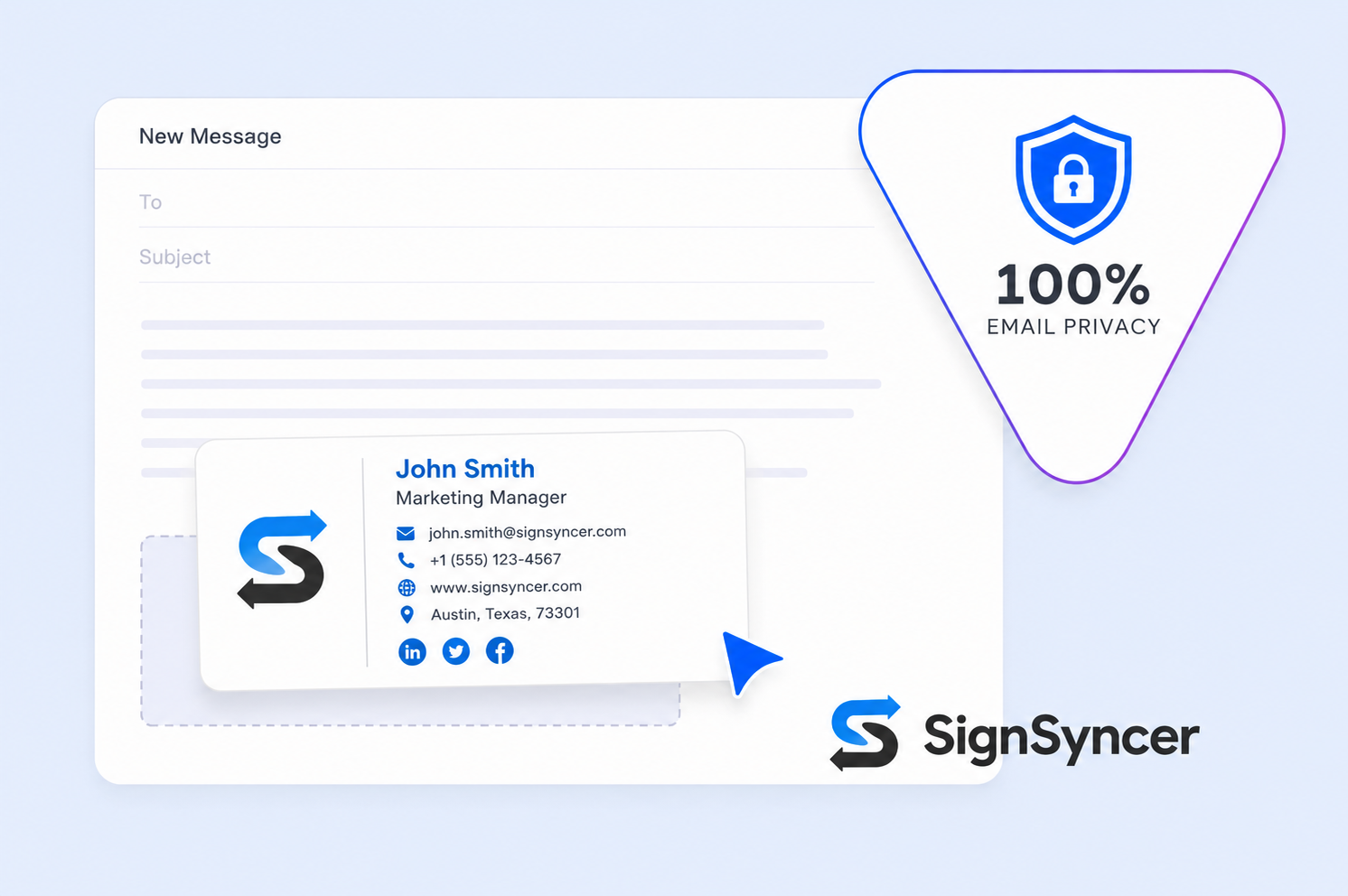 SignSyncer keeps 100% email privacy