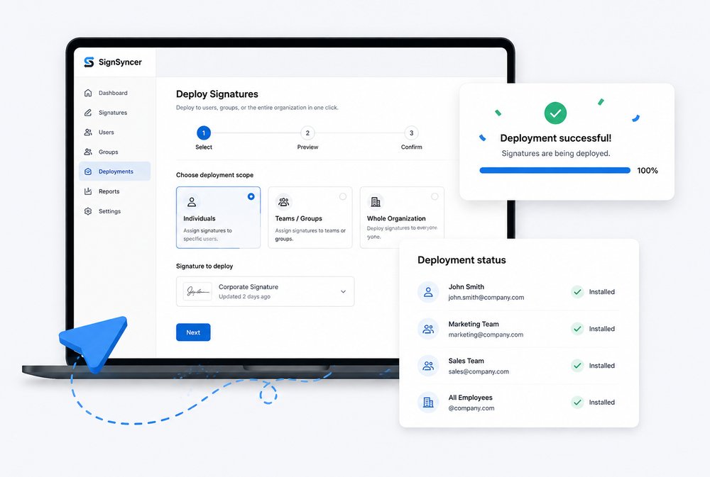 SignSyncer deployment dashboard